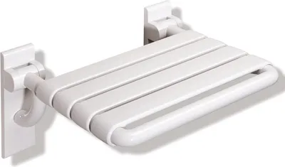 Produktbild von HEWI Klappsitz m.Gabelgelenk Ser 801, B:478 mm, H:259 mm, T:428 mm rubinrot