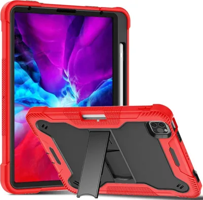 Obrázek produktu pro Pouzdro pro iPad Pro 11/Air 5/4 se stojánkem a popruhem přes rameno červené