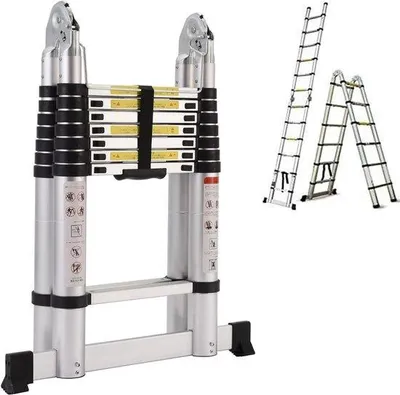 Produktbild von Aluminium-Sportladder 2-in-1 5 m 150 kg belastbar