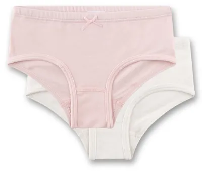 Immagine prodotto di Sanetta: slip per bambine, colore rosa e bianco, con fiocco | confezione da 2, mutandine per bambini