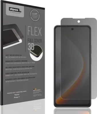 Produktbild von Full Cover Privacy Blickschutzfolie für Tecno Pova 7 Folie Anti-Shock