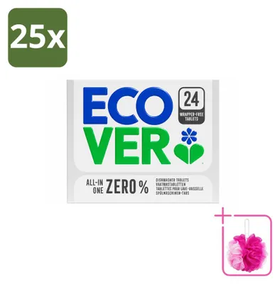 Produktbild von 25 x Ecover All-in-One Zero% Spülmaschinentabs - Sparpackung - 25 Stücke