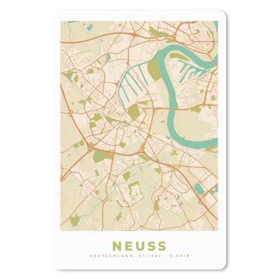 Produktbild von MuchoWow® Mauspad Mousepad Neuss - Jahrgang - Karte - Stadtplan 18x27 cm - Mousepads - Maus Mat - Pad - Mausunterlage