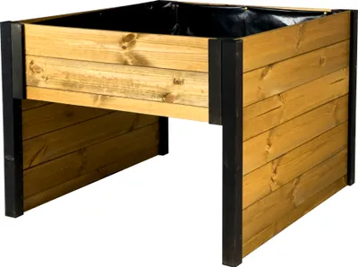 Produktbild von dobar Mährobotergarage mit Pflanzkasten, Schwarz-Braun