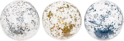 Produktbild von 3er Set Wasserbälle mit Glitter 35cm Strandball Ball für Strand Pool Badespaß