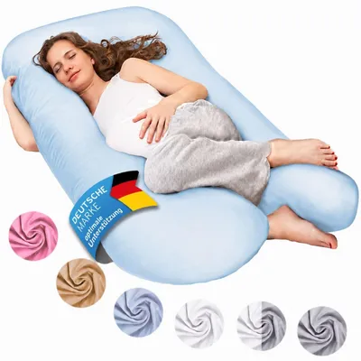 Zdjęcie produktu dla Poduszka ciążowa - Kształt U - Poduszka do spania na boku - Zdejmowana poszewka - 120 x 70 cm