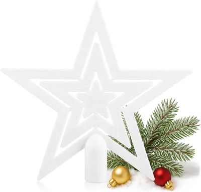Productafbeelding van Kerstboomtopper glitterster - Stertopper voor kerstboom