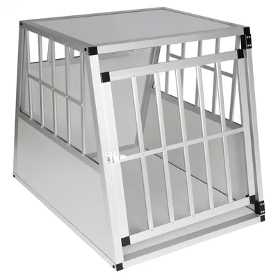 Produktbild von Aluminium-Transportbox für Hunde, platzsparend