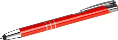 Produktbild von Touchpen Kugelschreiber aus Metall / Farbe: mittelrot