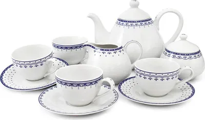 Produktbild von Leander Tee-/Kaffeeservice, Tschechisches Porzellan, HyggeLine, blau, Leander, 11 d.