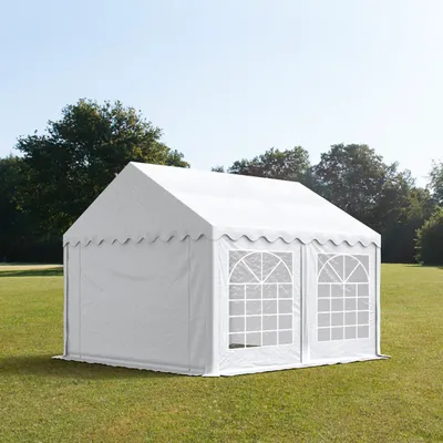 Produktbild von TOOLPORT Partyzelt Festzelt 3x4 m Garten-Pavillon PVC Plane 700 N in weiß Wasserdicht