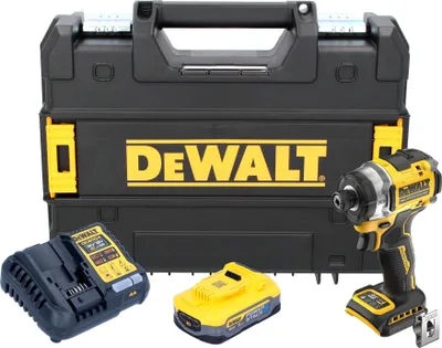 Produktbild von DeWalt DCF 860 H1T Akku Schlagschrauber 18 V 282 Nm 1/4" Brushless + 1x Powerstack Akku 5,0 Ah + Ladegerät + TSTAK