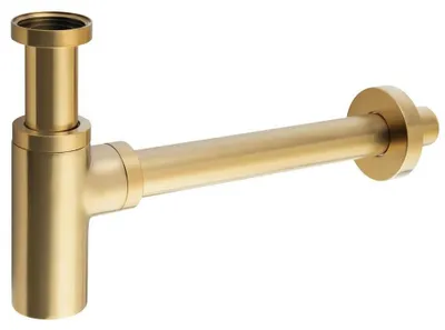 Immagine prodotto di Sifone per lavabo 5/4", scarico 32mm, rotondo, oro opaco