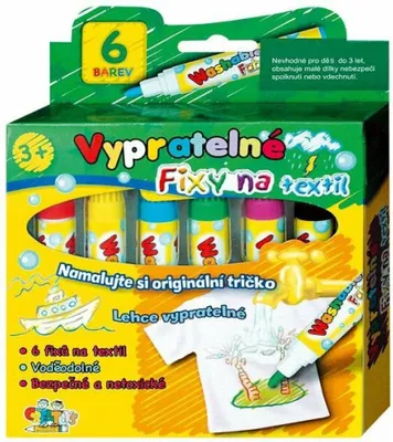 Obrázek produktu pro Textilní popisovač 6 kusů omyvatelný