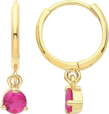 Produktbild von Elegante 9 Karat (375) Rotgold Damen - Paar Ohrringe mit Zirkonia - 16mm*4mm; TRS363169KR