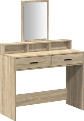 Produktbild von Möbel Schminktisch mit Schubladen Sonoma Eiche 100x41x140 cm - Schminktische 865147