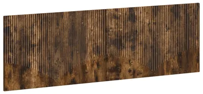 Image de vidaXL Tête de lit murale HOORN, bois imitation chêne fumé
