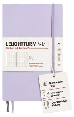 Produktbild von LEUCHTTURM1917 365497 Notizbuch Medium (A5), Softcover, 123 nummerierte Seiten, Lilac, dotted