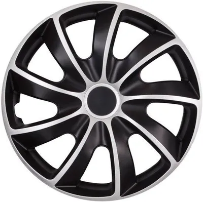 Productafbeelding van wieldop, zwart/zilver, set van 4 13" inch zwart/zilver