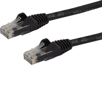 Immagine prodotto di StarTech.com Cavo patch antigroviglio UTP RJ45 Cat6 Gigabit 10 m nero - Cavo patch 10 m