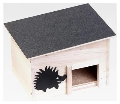 Produktbild von Igel Futterhaus Bausatz: Wetterfestes Igelhaus aus unbehandeltem Tannenholz, ganzjährig nutzbar