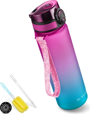 Produktbild von My Vesperbox® Trinkflasche Kinder [750ML] - Wasserflasche Kohlensäure Geeignet & Auslaufsicher - Water Bottle Kids - für Schule & Sport - Kinderflasche für Mädchen & Jungen - inkl. Ersatzdichtung