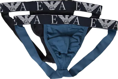Immagine prodotto di Jockstrap EMPORIO ARMANI sospensorio confezione 2 pezzi slip uomo  elastico a vista underwear articolo 111932 3R715 JOCKSTRAP, EUR L - CN 175/95 - BR G - MX G, Cotone 95%,Spandex 5%