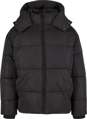 Produktbild von Urban Classics Winterjacke Herren Puffer Jacket With Flap Hood schwarz M