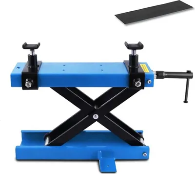 Image de Pont élévateur pour moto, y compris support en caoutchouc Ciseaux Lift # Mini bleu