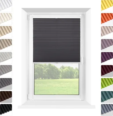 Produktbild von Mardom | Plissee - Ohne Bohren - 105 x 120 cm - Dunkelgrau - Klemmfix - Halbtransparent - Halbverdunkelnde Einfarbig - Sichtschutz