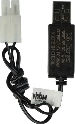 Produktbild von vhbw USB-Ladekabel für RC-Akkus mit Tamiya-Anschluss, RC-Modellbau Akkupacks - 60 cm 9,6 V