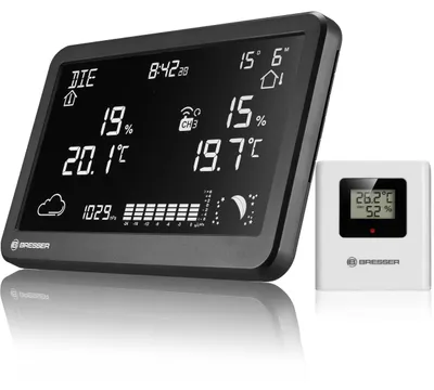Produktbild von Bresser MeteoTemp TBH Wetterstation Funk mit Außensensor, Luftdruck