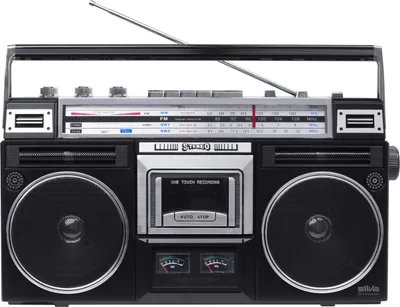 Zdjęcie produktu dla SILVA SCHNEIDER Ghettoblaster – radio kasetowe z 4 pasmami, wejściem AUX, USB, Bluetooth i funkcją nagrywania na USB