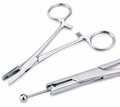 Produktbild von Piercing-Zange - Zum Wechseln von 3 mm Kugeln - Für Ohr Lippe Nase Zunge und Bauchnabel
