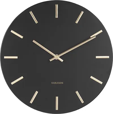 Produktbild von Karlsson - Wanduhr Charm - Schwarz - Ø30cm