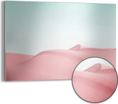 Produktbild von DEQORI Magnettafel Metall 60x40 cm 'Rosige Stille' Whiteboard Pinnwand Magnetboard Büro
