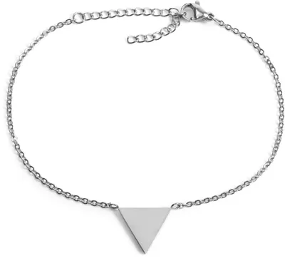 Produktbild von styleBREAKER Edelstahl Armkette mit Dreieck Anhänger, Ankerkette, Karabiner Verschluss, Kette, Schmuck, Damen 05040127
