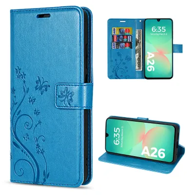 Produktbild von Handy Tasche für Samsung Galaxy A26 5G Hülle Handyhülle Klapphülle Wallet Case in Blau