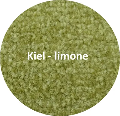 Produktbild von Mertex Schmutzfangmatte rund Ø 80 cm Kiel limone mit schwarzer Kettelkante Türmatte Sauberlauf Schmutzmatte Fußabstreifer