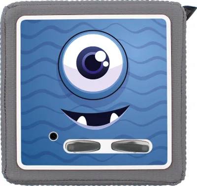 Produktbild von Schutzfolie kompatibel mit Toniebox 1 passgenaue Folie mit Motiv matt Zubehör selbstklebendes Schutzcover Kratzschutz für Musikbox Y031-10 Monster Blau