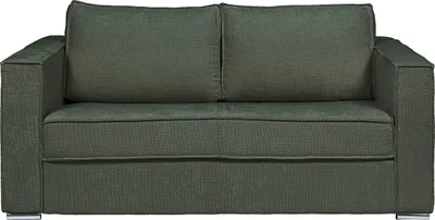 Produktbild von Schlafsofa mit Matratze 3-Sitzer - Chenille-Stoff - Tiefgrün - Liegefläche 140 cm - Matratze 18 cm - LORETO