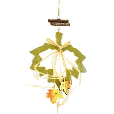 Image de Suspension feuille de bois vert