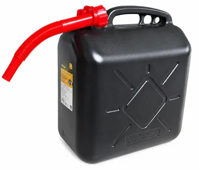 Produktbild von Kraftstoffkanister 20 Liter Benzin oder Diesel – 20 l mit Ausgießer und UN-Kennzeichnung – Kraftstofftank – Notfallset, KI-generiertes Bild