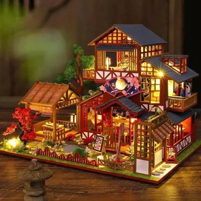 Obrázek produktu pro Habarri Kreativní 3D domeček k sestavení Tradiční Japonsko miniatura