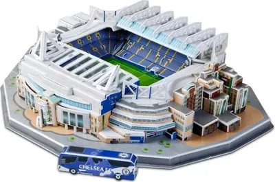 Imagen del producto de Nanostad, set de puzzle 3D de 171 piezas, Stamford Bridge, modelo PUZZ180055