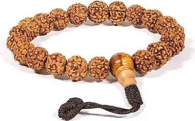 Produktbild von Mala/Armband Rudraksha 21 Perlen verstellbar -- 0.8 cm