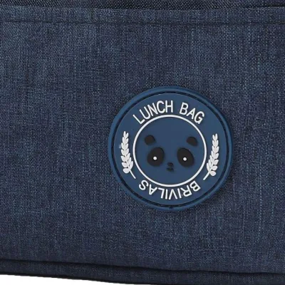 Image de Lunch Bag High Capacity Reusable Tote Heat Preservation Dinner Insulation Hangbag Dark Blue