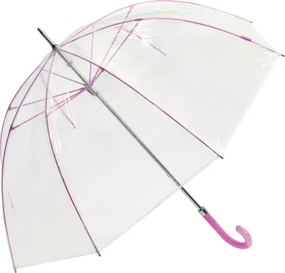Produktbild von Bisetti Regenschirm Transparent Glockenschirm, Farbvariante:pink
