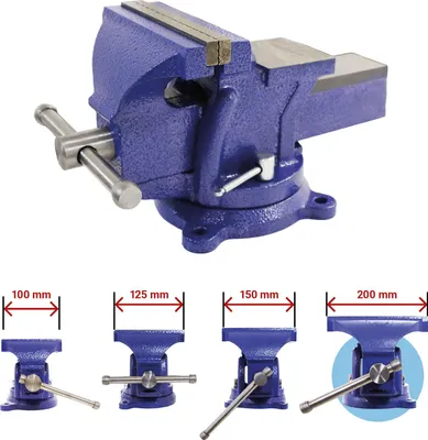 Produktbild von Bituxx Schraubstock Handschraubstock Werkbank Werkstatt Drehbar 360 Grad 200 mm mit Amboss MS-19686