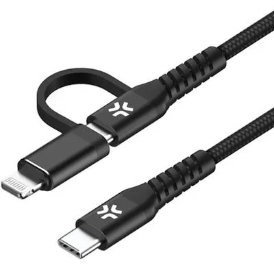 Immagine prodotto di Cavo Celly 2 in 1 da USB-C a USB-C + Lightning